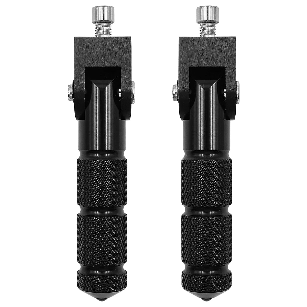 Tiardey 2PCS Universal Motorcycle Foot Peg for Motorcycle Electric Car 8MM 90 Degree Folding Support Rod(Black)