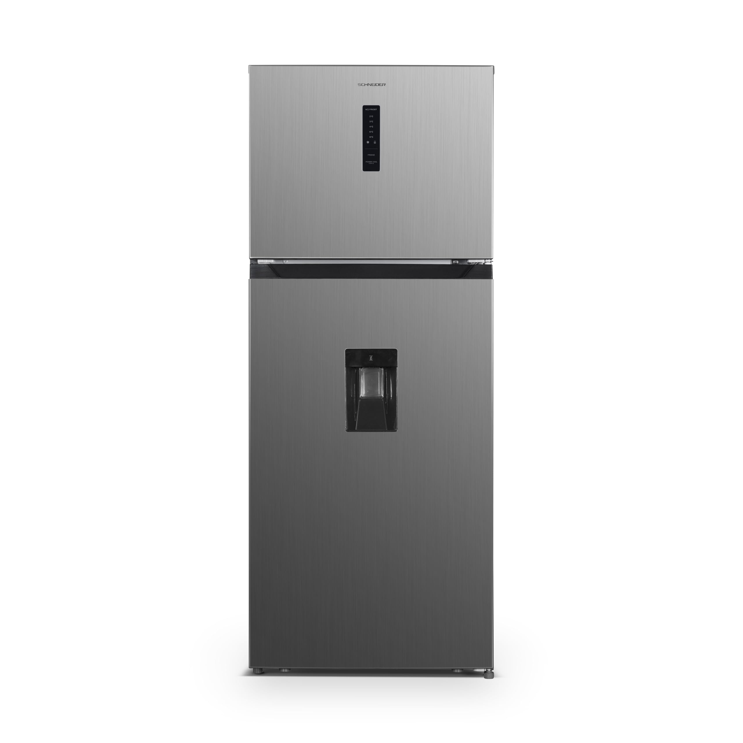 Schneider SCDD413NFWD-XE - Réfrigérateur double porte 413L Inox