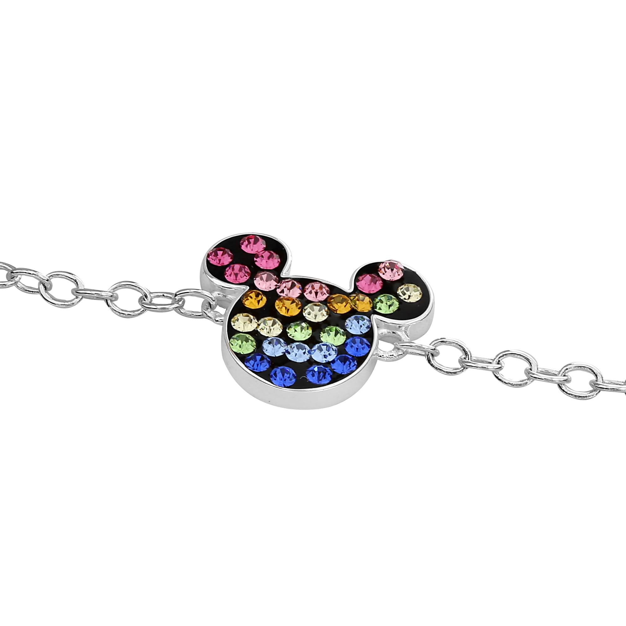 Disney Mickey und Minnie Maus Armband fur für Damen aus Sterling Silber, 14+3 cm