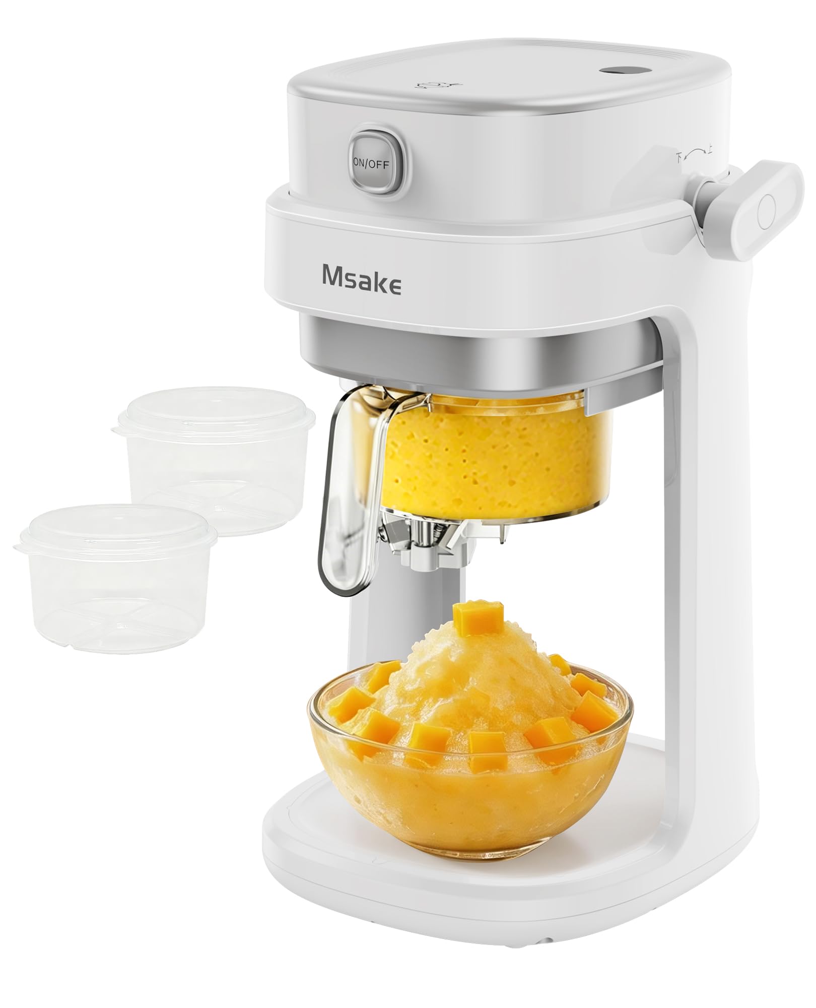 Amazon | Msake かき氷器 電動 かき氷機 2026年新登場 刃の高さ調節