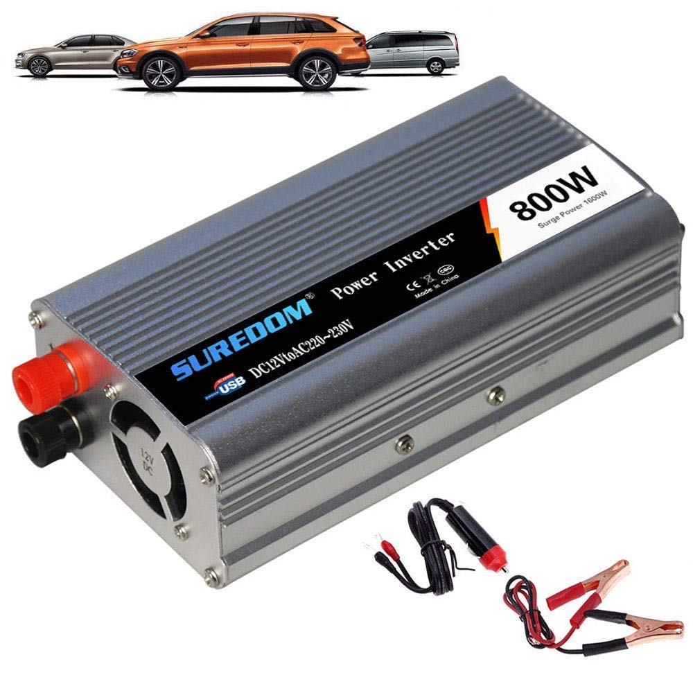 Convertisseur 12V 24V vers 220V 230V avec port USB onduleur voiture 800W