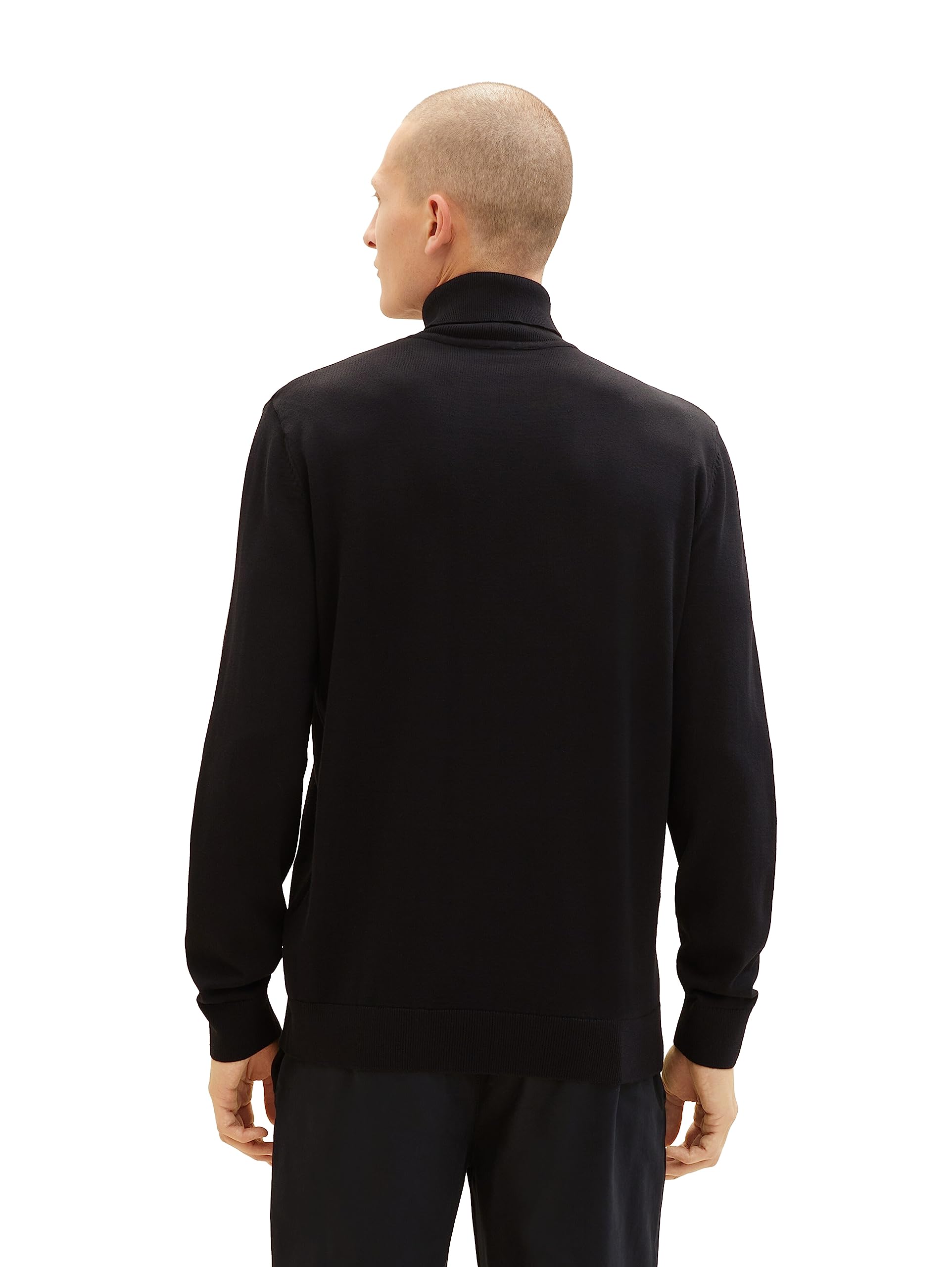TOM TAILOR Dolcevita Basic Maglione a Collo Alto in Cotone Uomo
