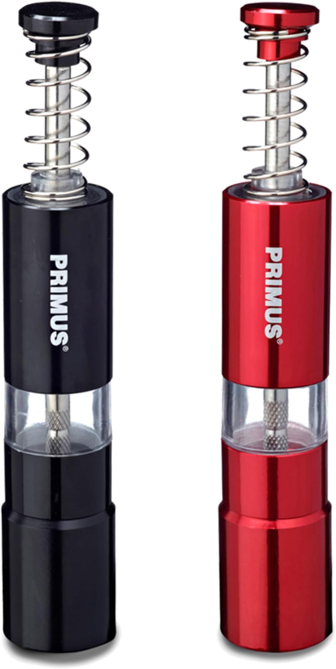 Travel Salt and Pepper Sets - Camping Salt and Pepper Set Grinders to Use with One Hand - Made of Lightweight Aluminum - Travel Spice Kit