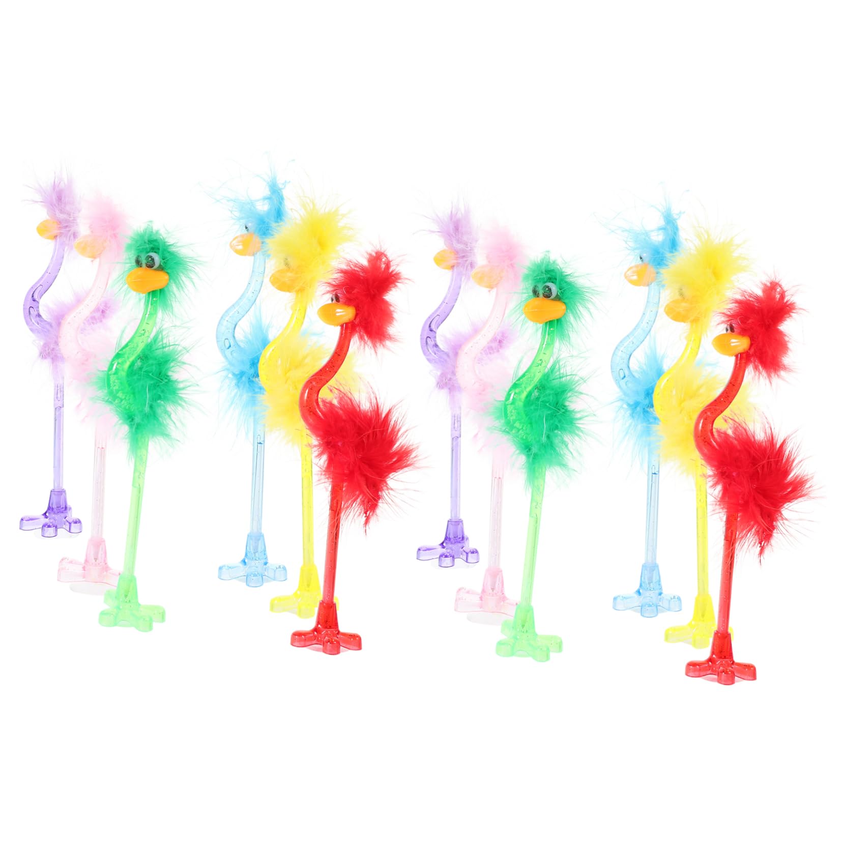 24pezzi Penne Sfera Con Design Di Struzzo Di Cancelleria Creativa Per Studenti Articoli Per La Scrittura Colorati e Divertenti Per Regali e Attività Scolastiche