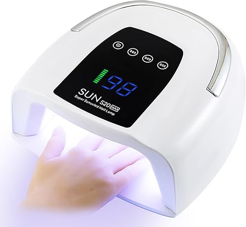 Lámpara de uñas inalámbrica de 200 W, luz UV recargable para uñas de gel, secadora de uñas LED con 3 modos de temporizador, perfecta para uso en