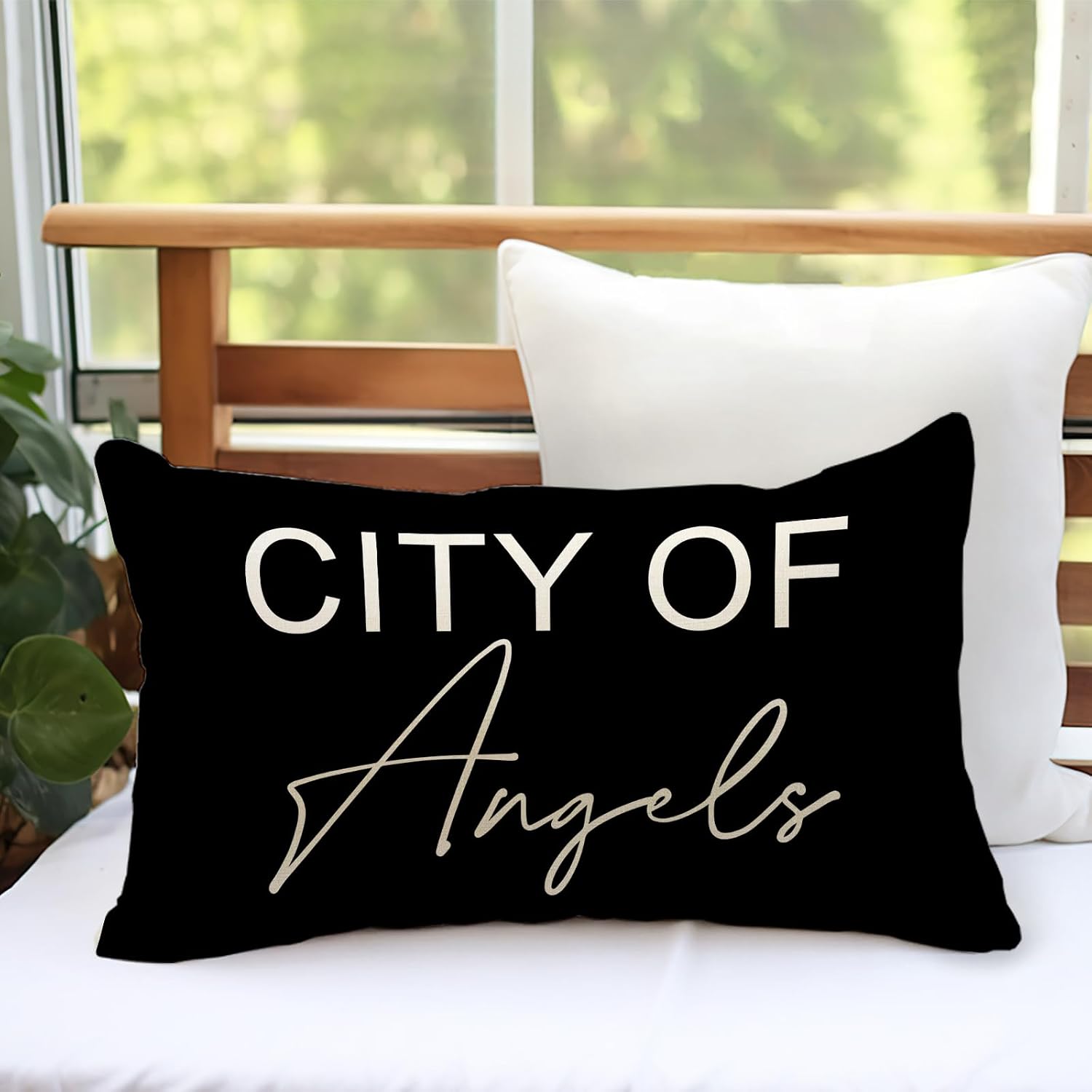 Fahrendom City of Angels Lumbar Decorative Rectangle Pillow Cover 12 x 20 image 5