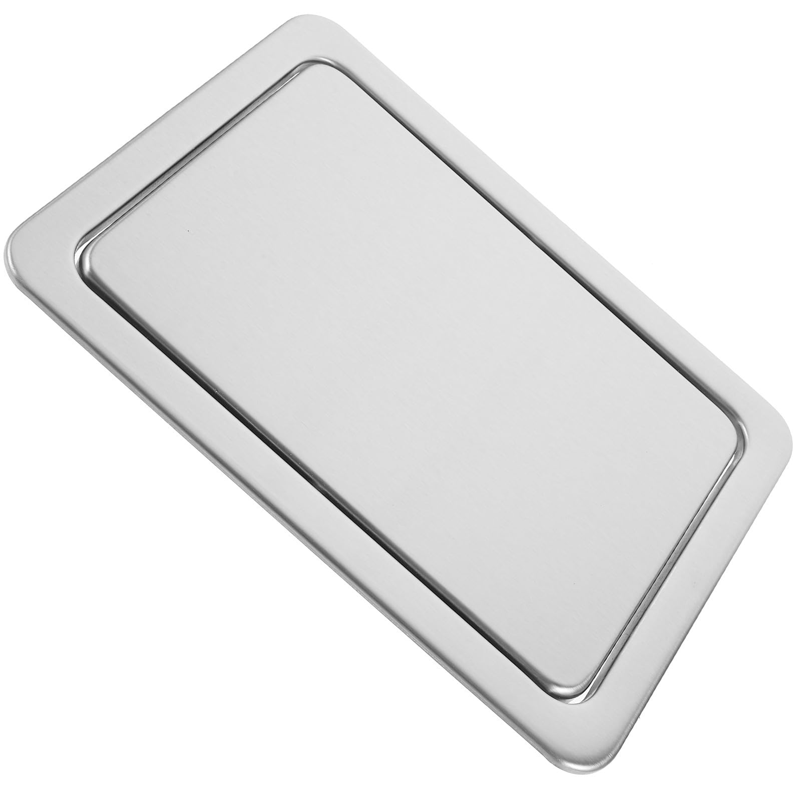 Ibasenice Coperchio Pattumiera Inox a Ribalta Integrato Per Cucina Ristorante Bagno Ufficio Facile Da Pulire