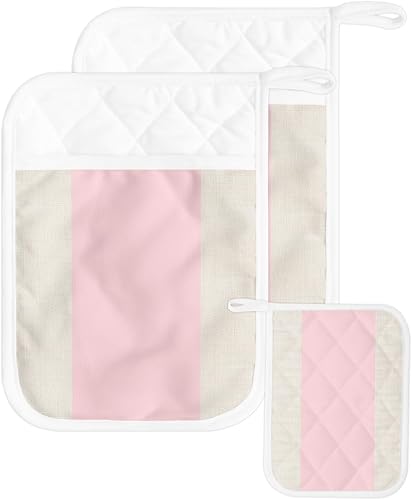 Juego de 2 agarraderas de tela de toalla para cocina, antideslizantes y aislantes de calor, juego de agarraderas de tela de toalla con bolsillo,