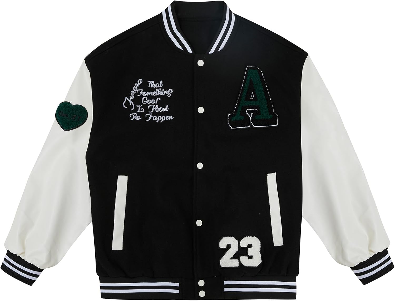 Men's Fashion Varsity Jacket Causal Slim Fit Letterman Baseball Bomber Jackets Windbreaker Lightweight Coat