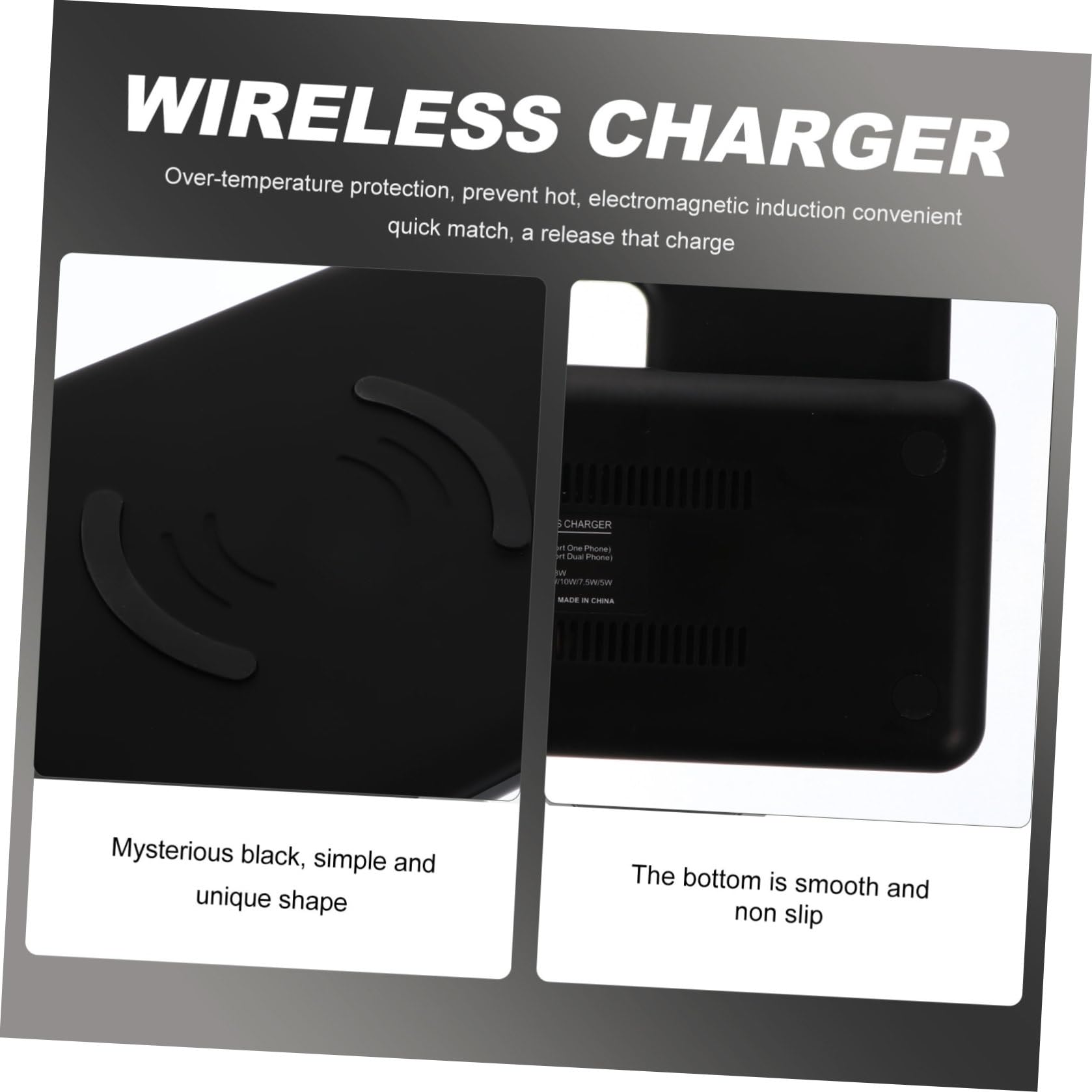 Cargador Inalámbrico Plegable 15w para Teléfono, Negro