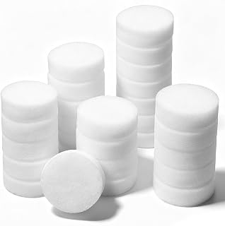 50 Pcs Diffuser Refill Pads, 0.9 x 0.1 Inch Round Essential Oil Perfume Refill Pads, Microfibre Perfume Diffuser Pad, Universal Diffusers Pad for Humidifier Air Purifier Vent Clips, Home, Car Use