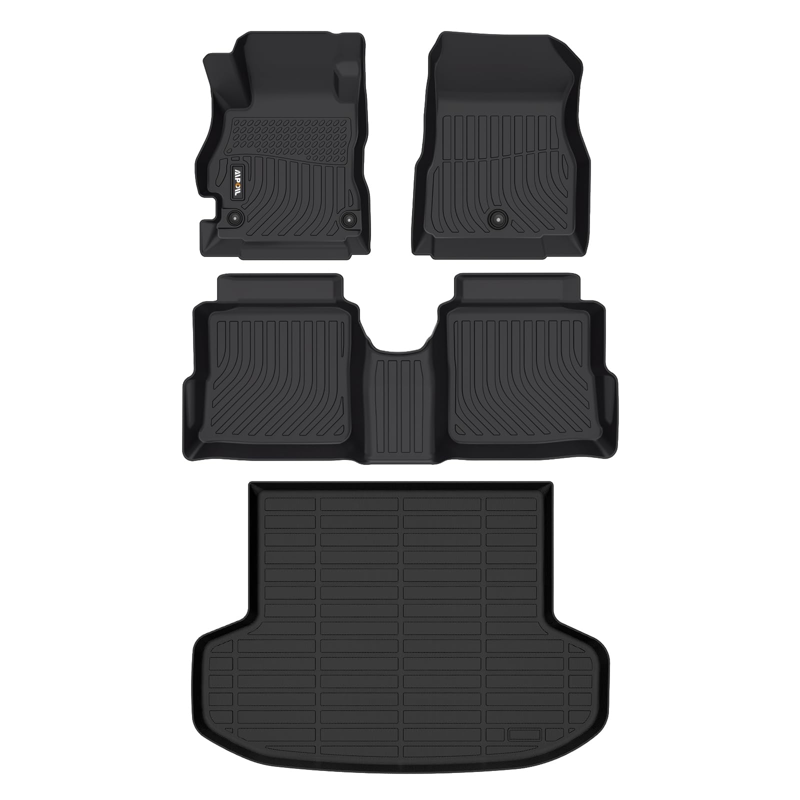 AIPOIL® Floor Mats & Cargo Liner Set for 2020-2024 2025 Nissan Versa All Weather Protection TPE Anti-Slip Automotive Full Set Custom Car Mats