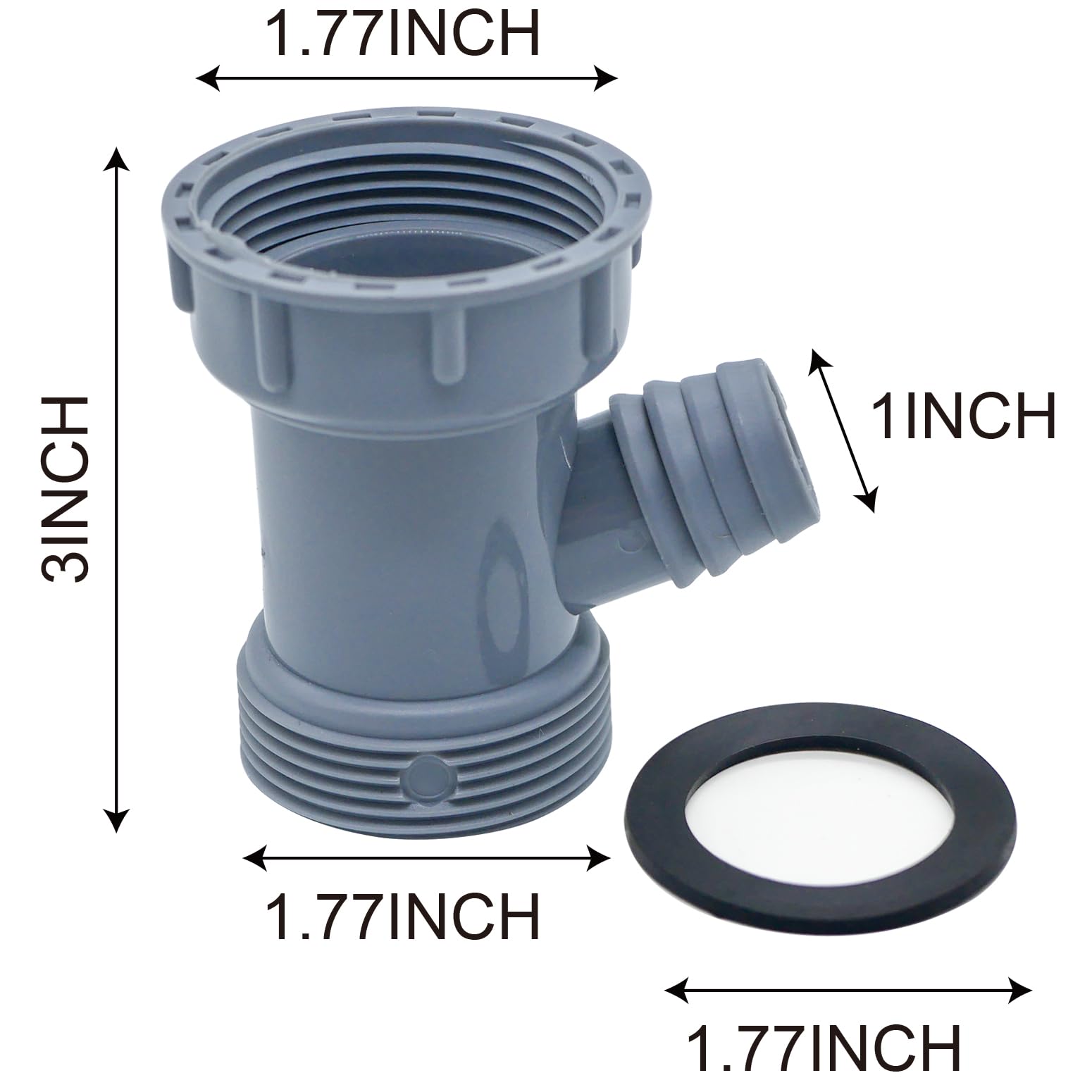 Snapklik.com : XJKJ 2 Pcs Kitchen Sink Drain Pipe Adapter Y-shaped, 1. ...