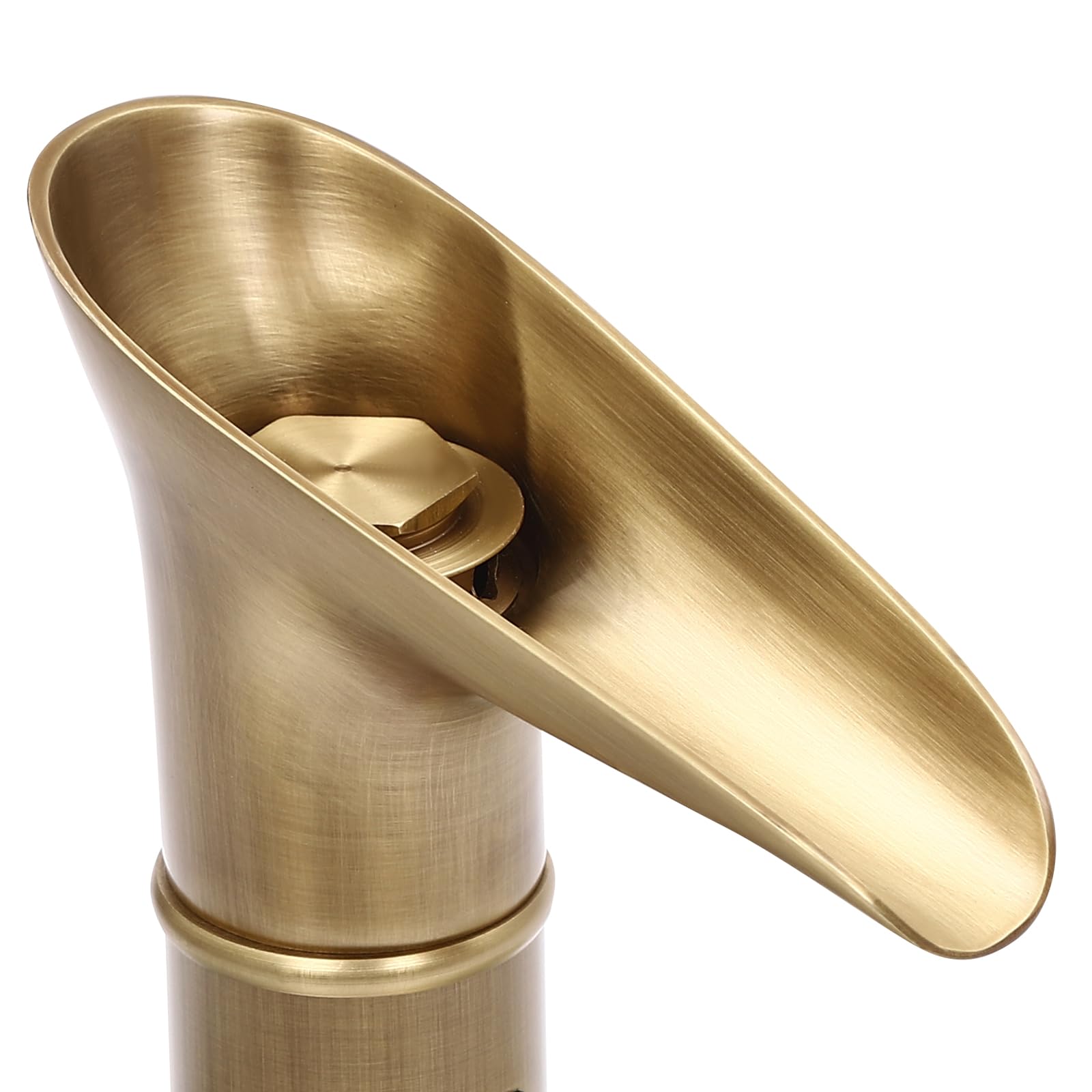 Rubinetto con sensore, rubinetto automatico con sensore a infrarossi, rubinetto a cascata, miscelatore per lavabo, rubinetto da cucina, altezza erogatore 100 mm (oro)