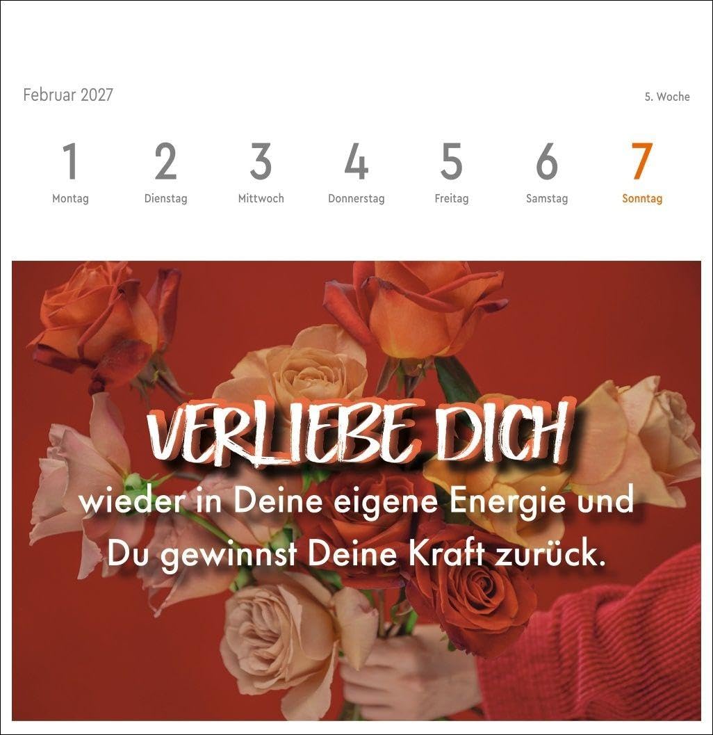 Visual Statements Premium-Postkartenkalender 2027: Woche für Woche motivierende Weisheiten und kluge Zitate zum Sammeln und Verschicken. Wochenkalender in modernem Typo Art-Design