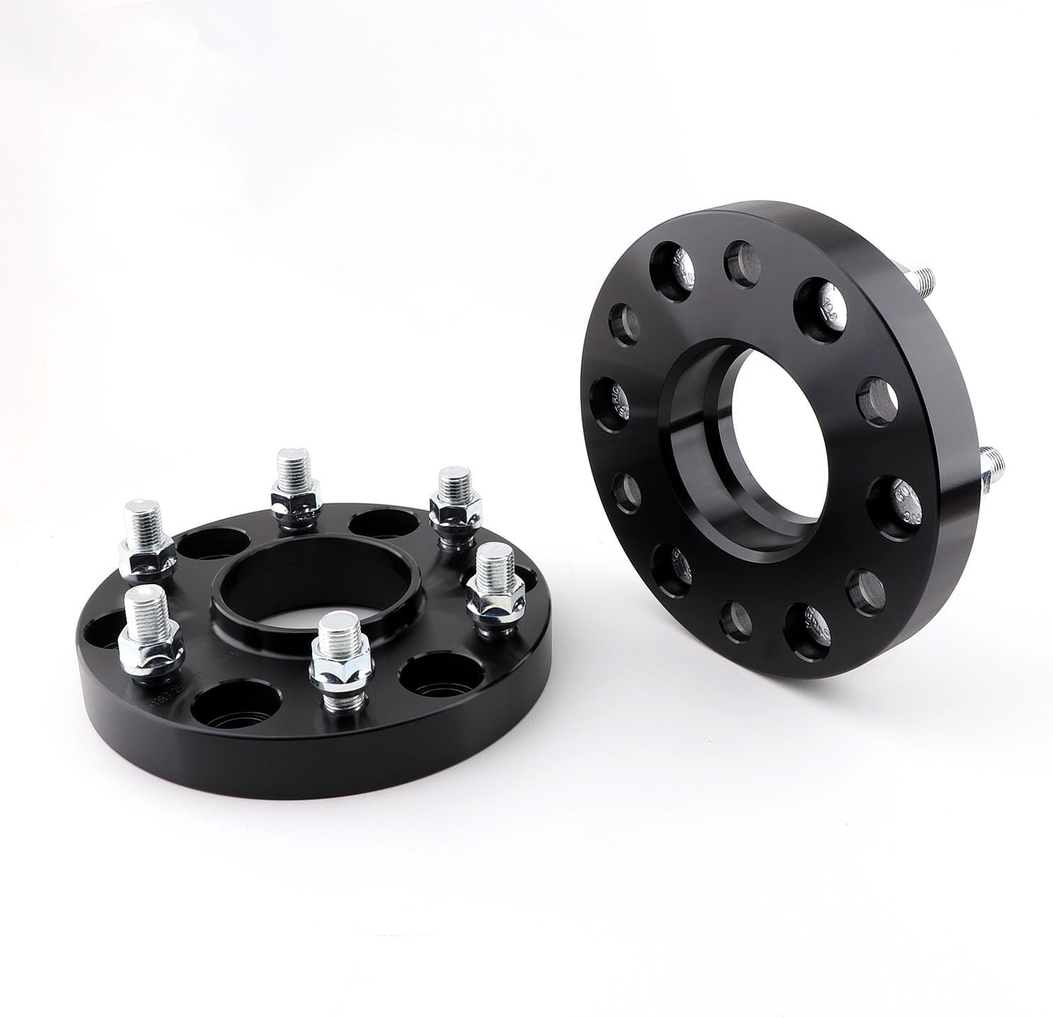 4pcs 6x5.5/6x139.7 Wheel Spacers M14x1.5 1" Black Compatible for 2019-2024 Ram 1500 77.8mm Hub Bore 6 Lugs Hubring Spacer