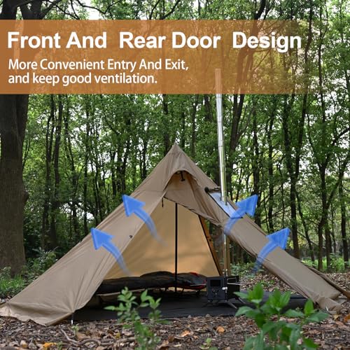 Carpa tipi ligera con estufa 1-2 personas 4 estaciones miniatura 5