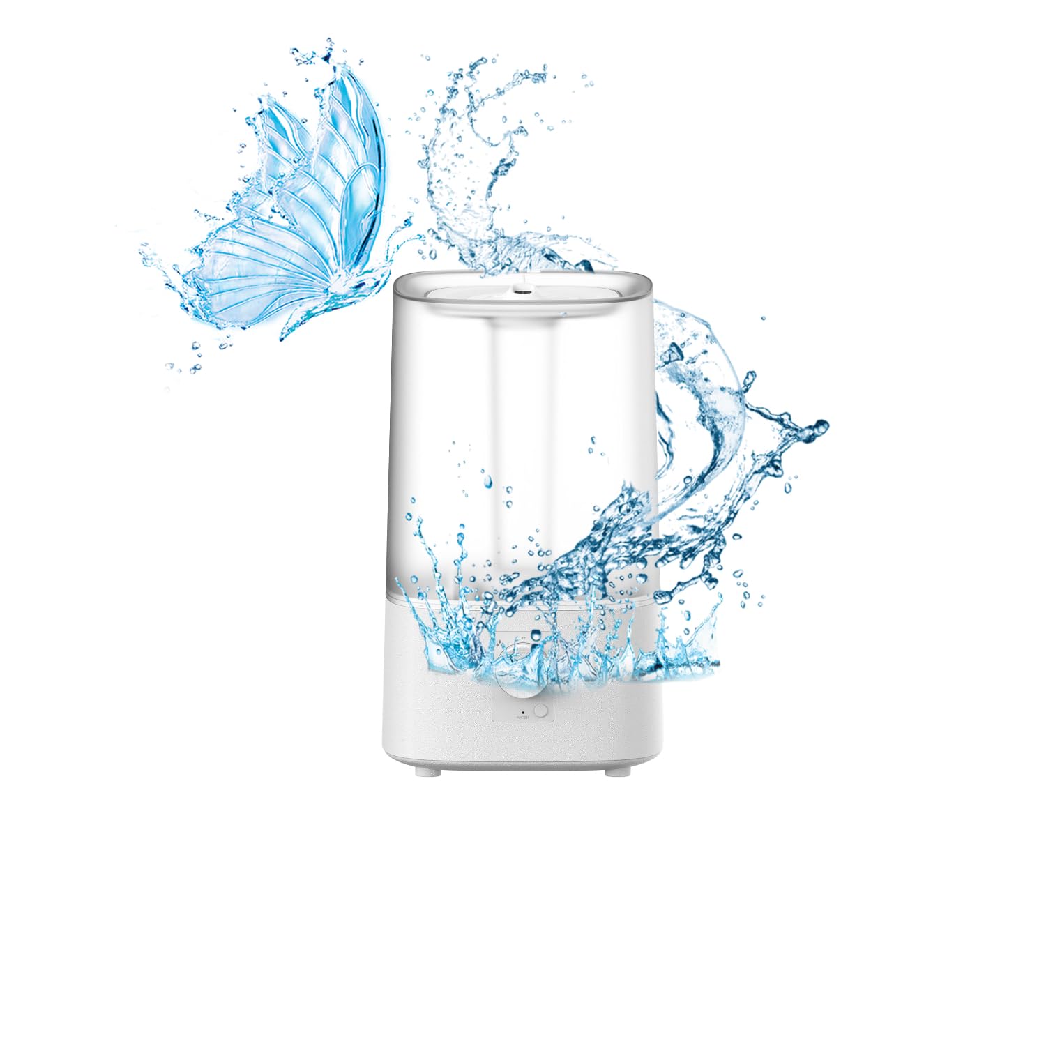 Quiet Humidifiers for Bedroom, Ultrasonic Cool Mist Humidifier with Top-Fill, Easy Clean with Essential Oil Tray for Baby Home Adults Plants Office