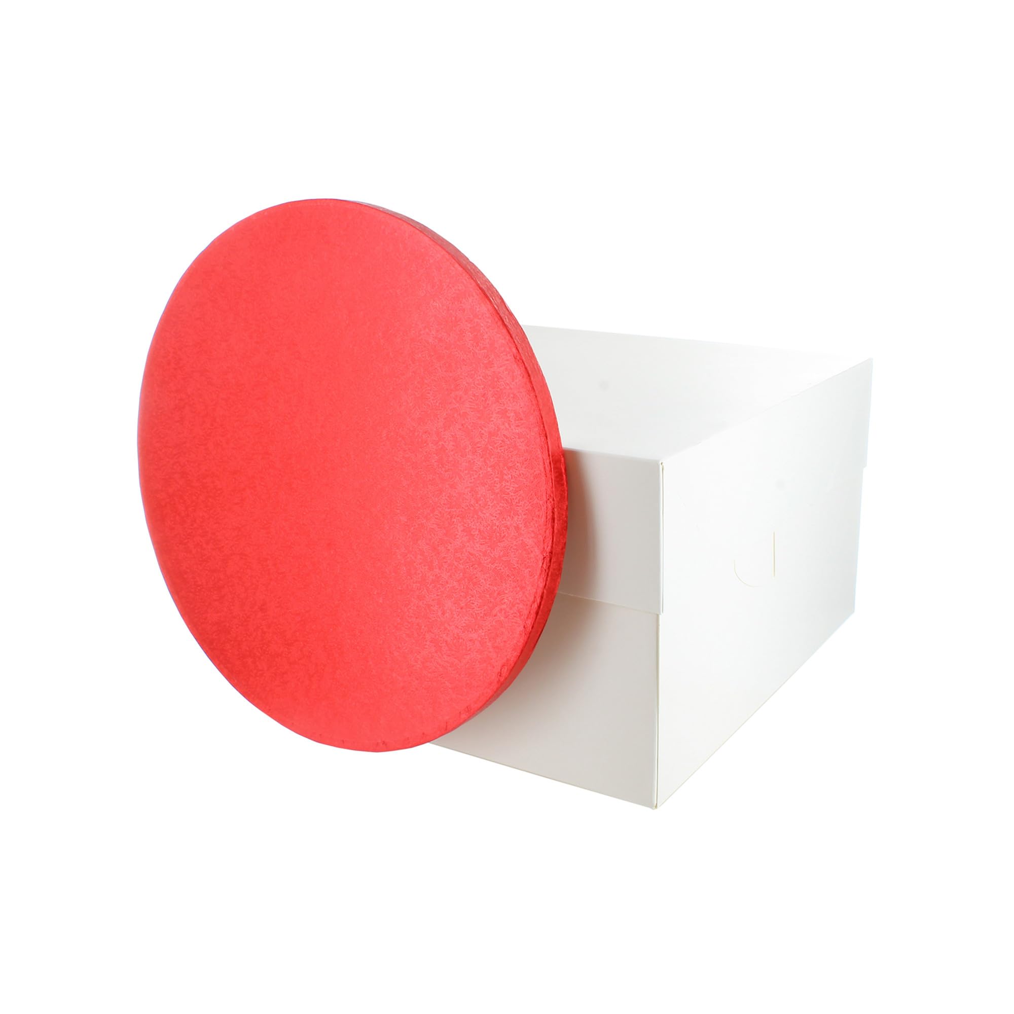 Culpitt Red Board & Box Set | 10" | White Cake Box & Drum, Box And Cake Board, Cake Transport Combo