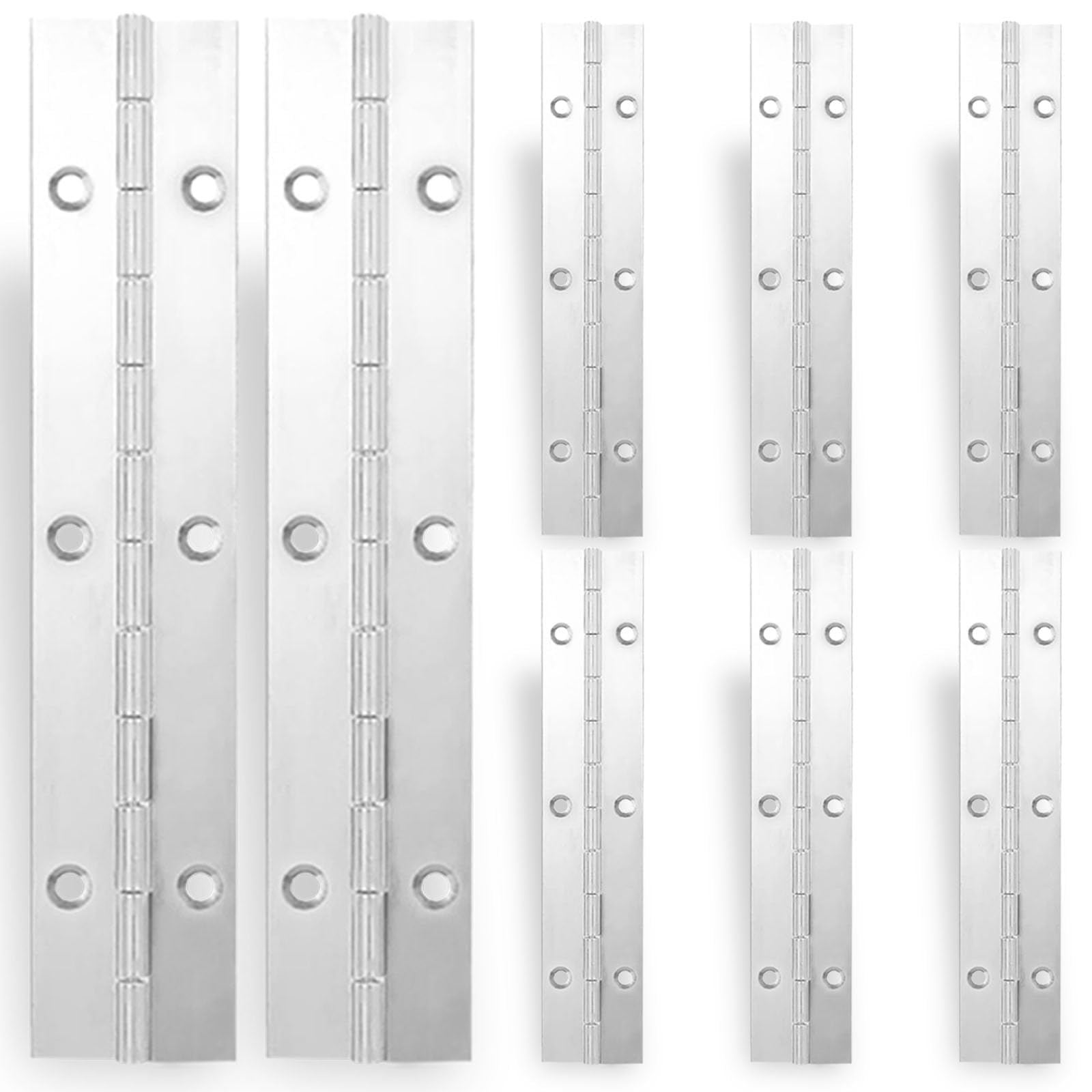 Stainless Steel Piano Hinges - 12 Pack -10