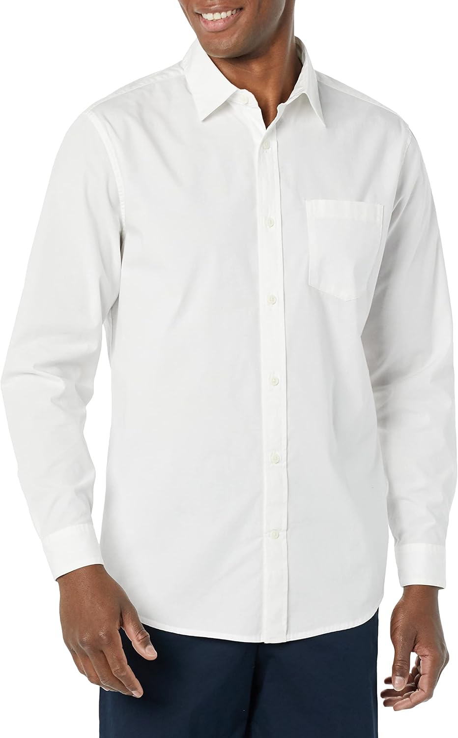 Amazon Essentials Men's Long-Sleeve Regular-fit Stretch Poplin Shirt - Image 4