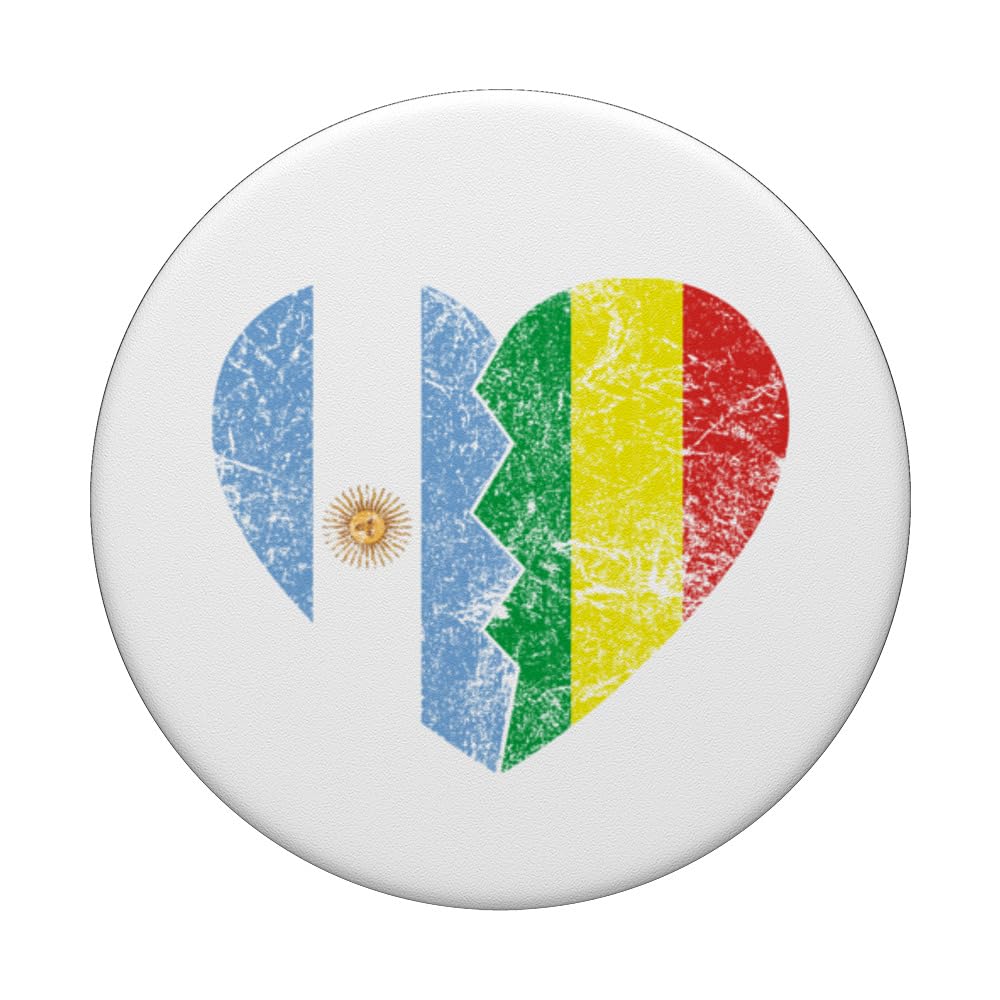 Bolivian Argentinian Flag Heart, Black - Image 3