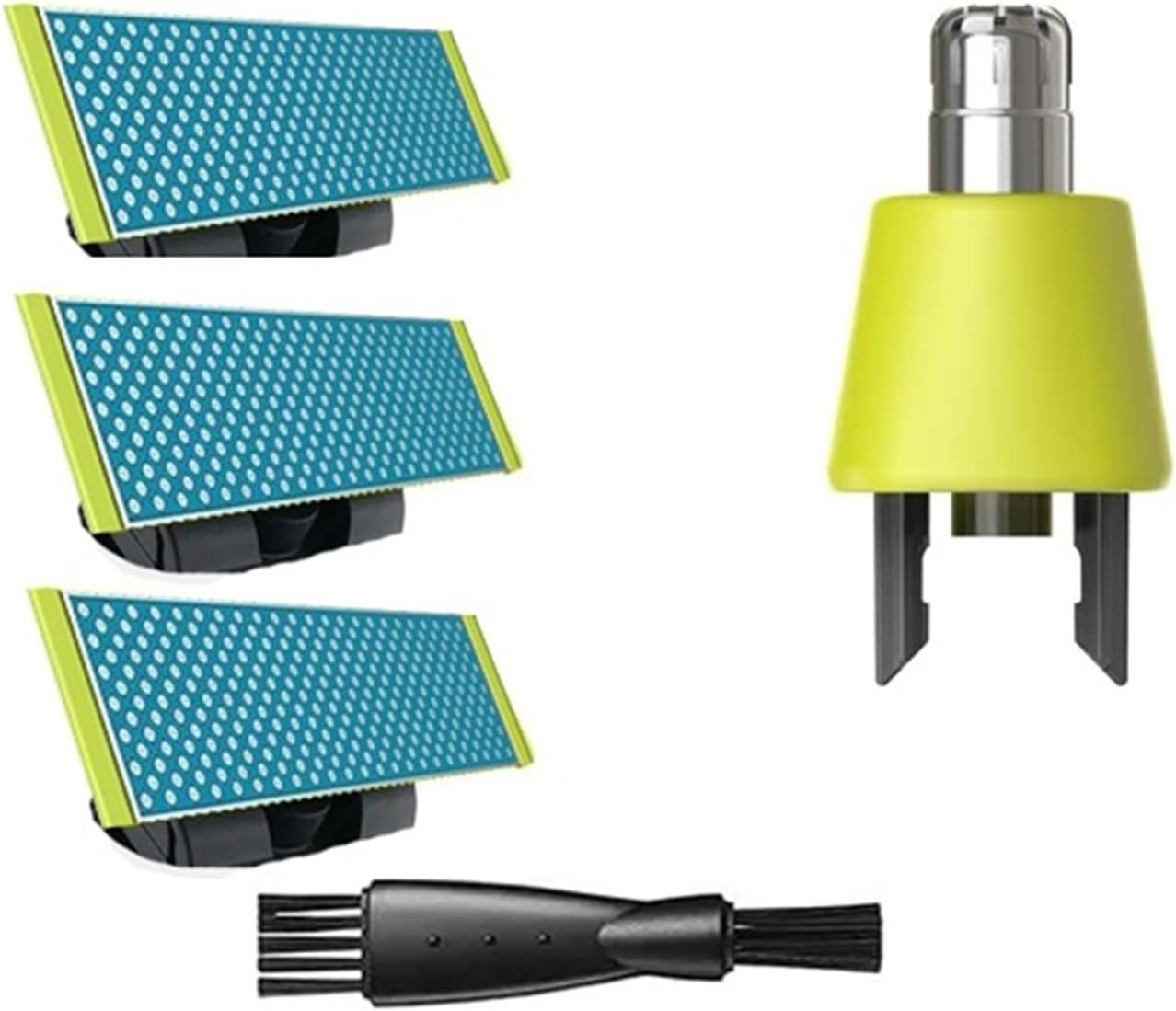 Electric Trimmer Replacement Blade Shaver Replacement，Compatible for Philips QP2530(2 Shaving Head and 1 Nose)