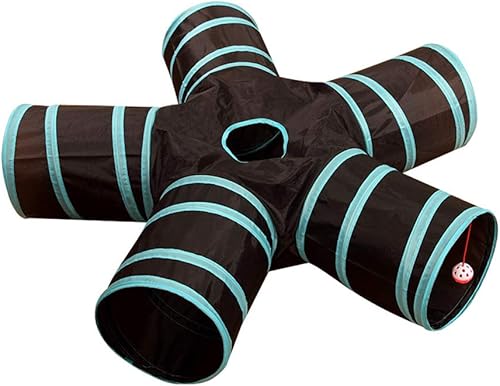 Miniatura 9 de iHOO Túneles para gatos S-Way Crinkle Play Toys Tubo plegable con laberinto de bolas, casa para gatos interactivos para gatos, cachorros, gatitos,