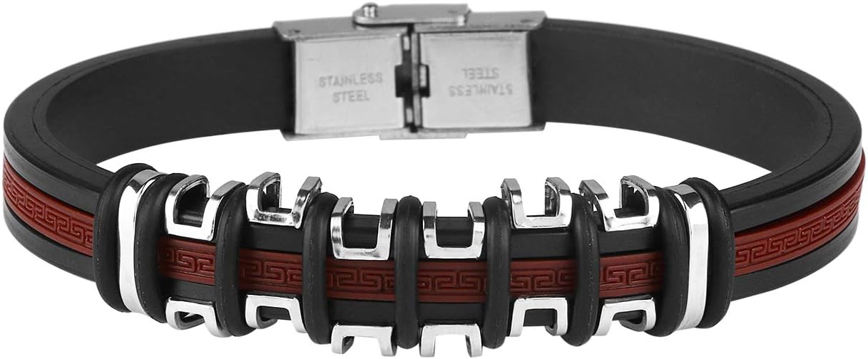 Fashion Stainless Steel Silicon Cable Strap Bracelets for Men and Women/Gift for Birthdays, Anniversaries or for Other Special Occasions