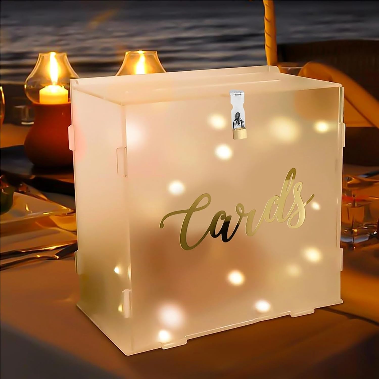 Wedding Cards Box Elegant Card Box For Party Birthday Graduation(Color 1)