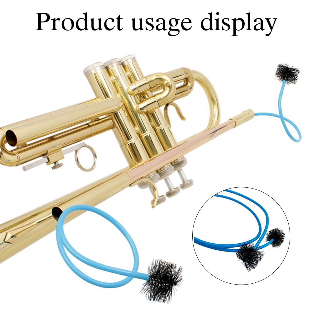 3 PCS Trombone Cleaning Kit Trumpet Cleaning Kit Trumpet Cleaning Brushes Trumpet Cleaning Care Kit Trumpet Cleaning Brushes Set Kit Musical Instrument Maintenance Care Accessory for Trumpets Bugles - Image 2