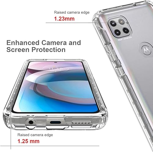 Miniatura 2 de Vavies Funda compatible con Moto One 5G AceMoto G 5G 2021 XT2113 con protector de pantalla de vidrio templado, cuerpo completo a prueba de golpes,