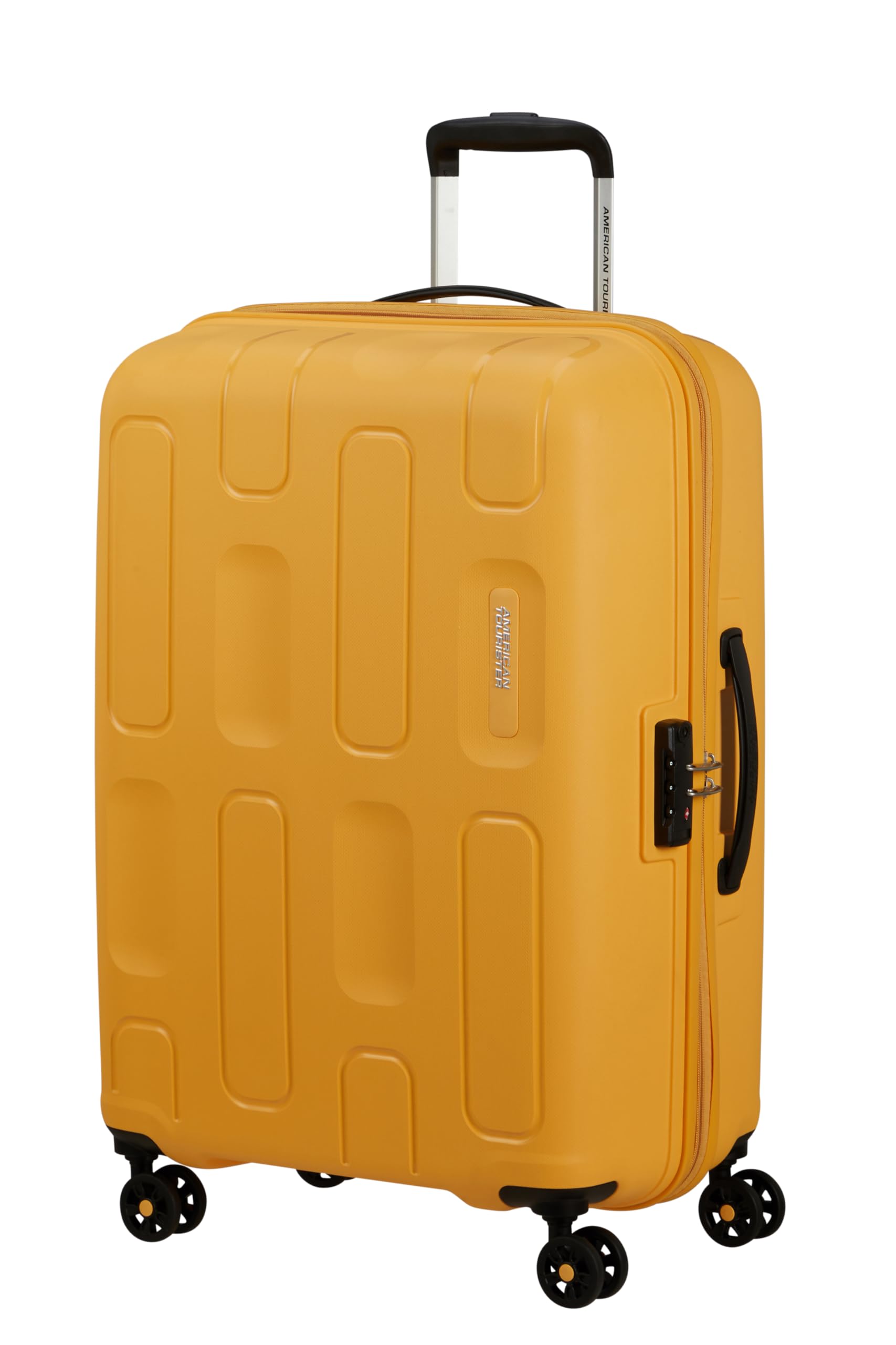 American Tourister Ellipso - Hartschalenkoffer 68 cm Mittelgroß - Trolley Koffer mit 4 Rollen, TSA-Schloss, Leicht - 64 L - Gelb (Banana Cream)