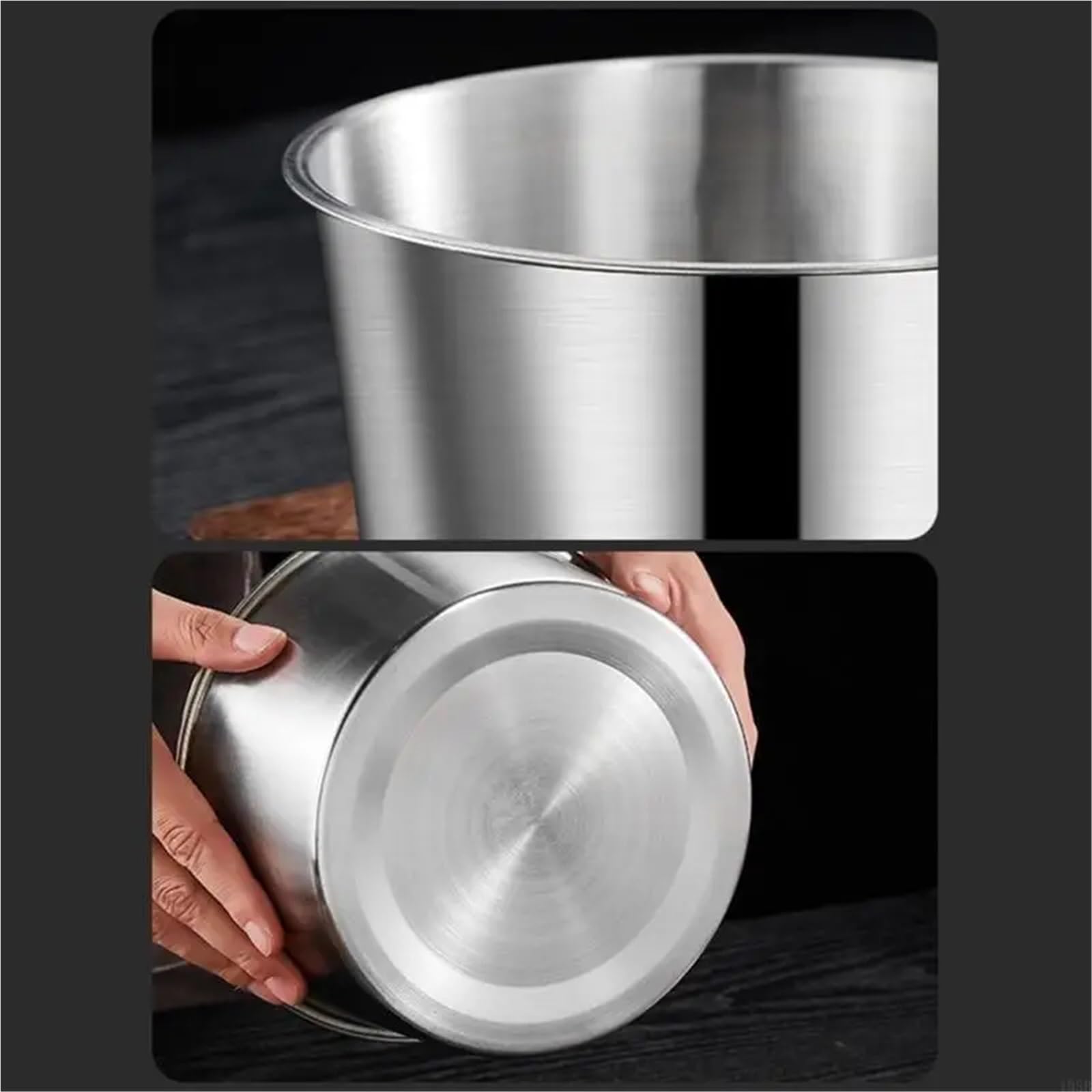 Contenitori per alimenti in acciaio inossidabile Contenitore for il pranzo a prova di perdite in acciaio inossidabile grande capacità con coperchio in metallo for la casa e l'ufficio(1000ML)