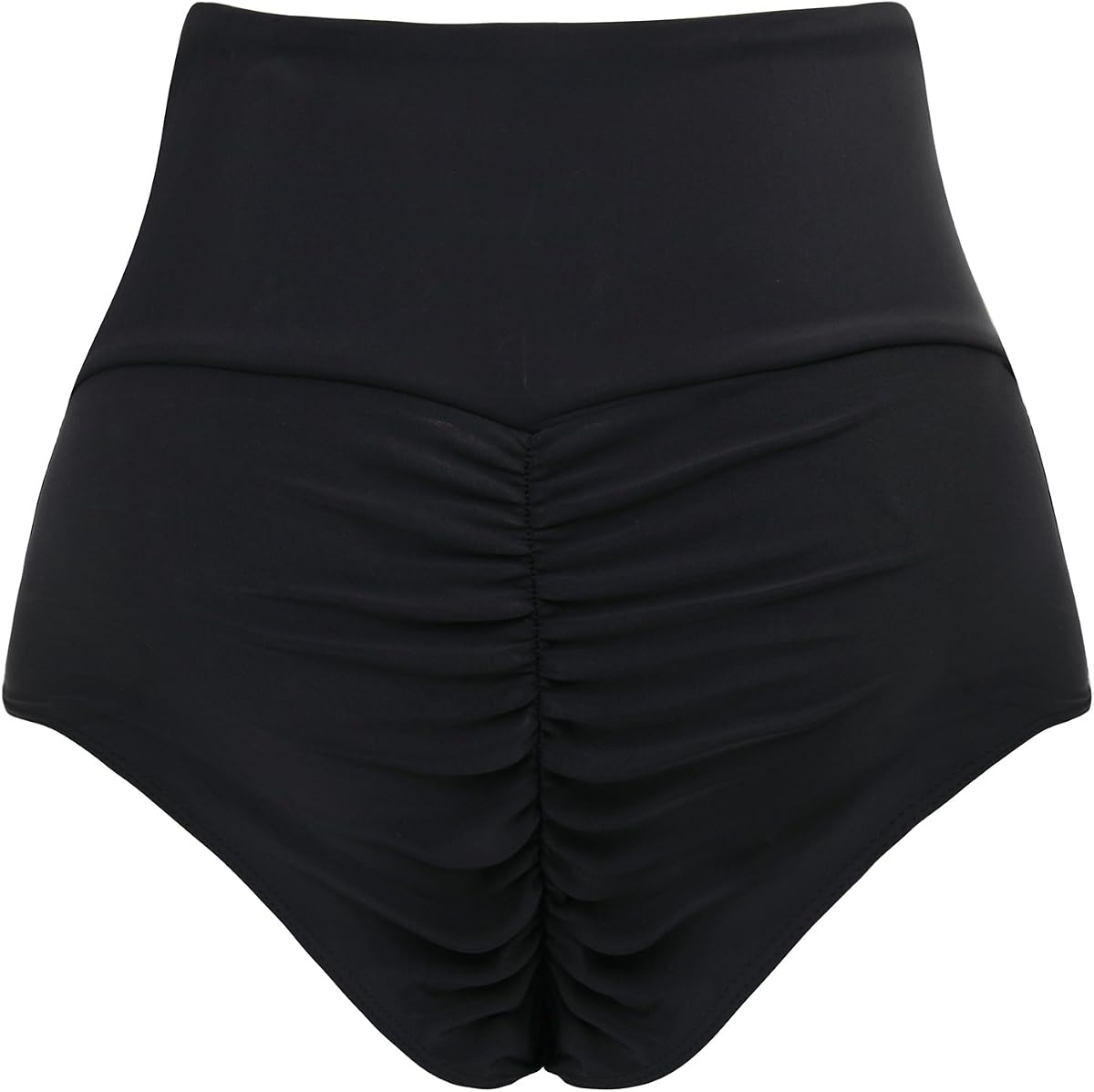 Traje de baño de tiro medio con cordón y lazo lateral, traje de baño fruncido, parte inferior de bikini