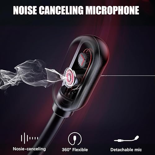 Miniatura 5 de Auriculares inalámbricos para juegos de 2.4 GHz USB y tipo C para PC, PS4, PS5, Switch, auriculares Bluetooth 5.3 para juegos con micrófono