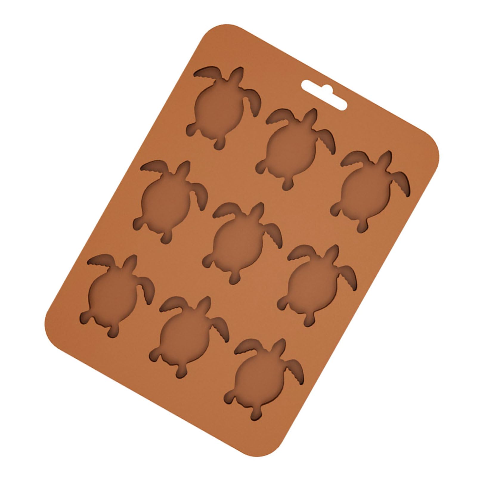 Shntig Efficient Silicone 9 Cavity Turtles Mold for Chocolate Ice Cubes and Dessert Makings Baking Tool for Home Dishwasher Safe Mold