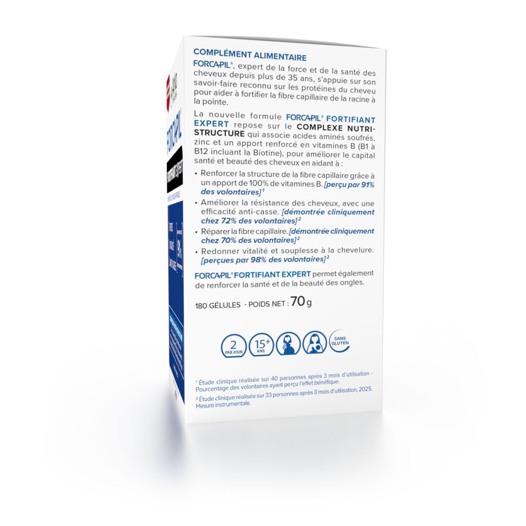 Arkopharma - Forcapil Fortifiant - Cheveux et Ongles - Complément alimentaire pour cheveux et ongles - Renforce la fibre capillaire - Cure de 4 mois