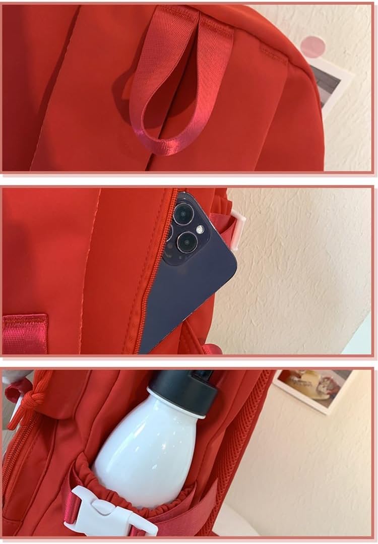 Ita Bag Cute Backpack for Women Men, Kawaii Y2K Itabag Lolita Daypack Trip Hiking Daypack Daily Use Bag (Red)