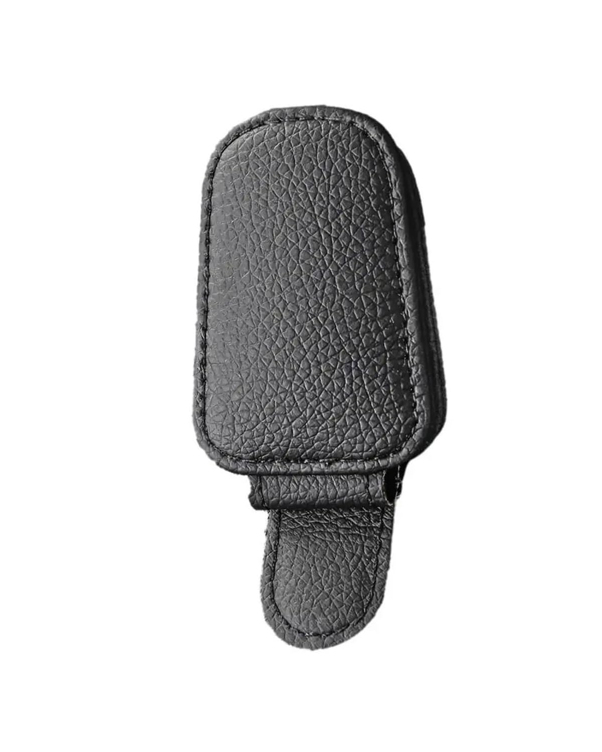 Supporto per Occhiali da Sole, Clip per Occhiali da Sole per Auto, in Pelle PU, Accessori universali per Auto, Clip per Occhiali da Sole Multifunzionale, (Nero)