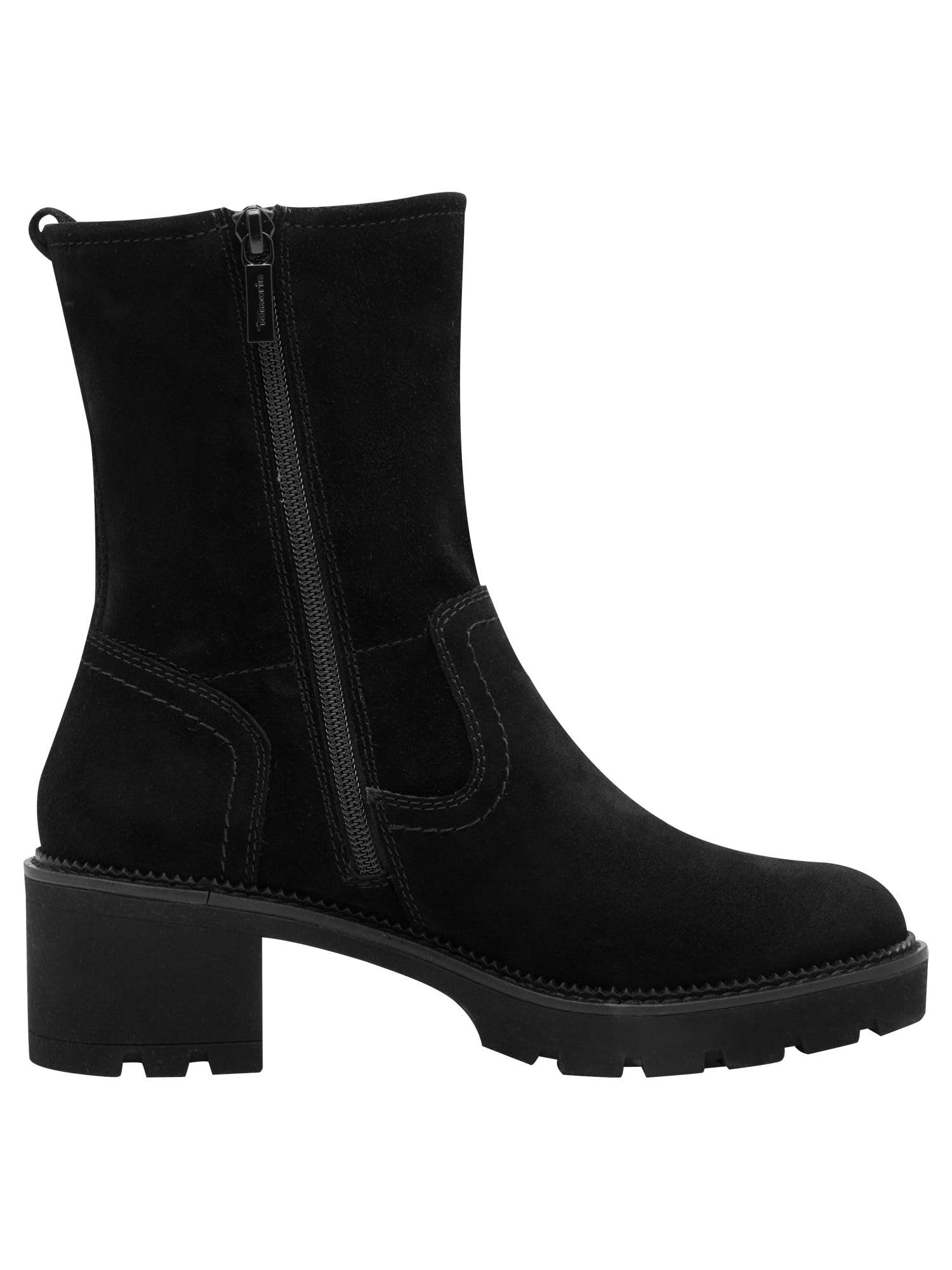 Tamaris Comfort Stivaletti da donna in pelle con tacco a blocco