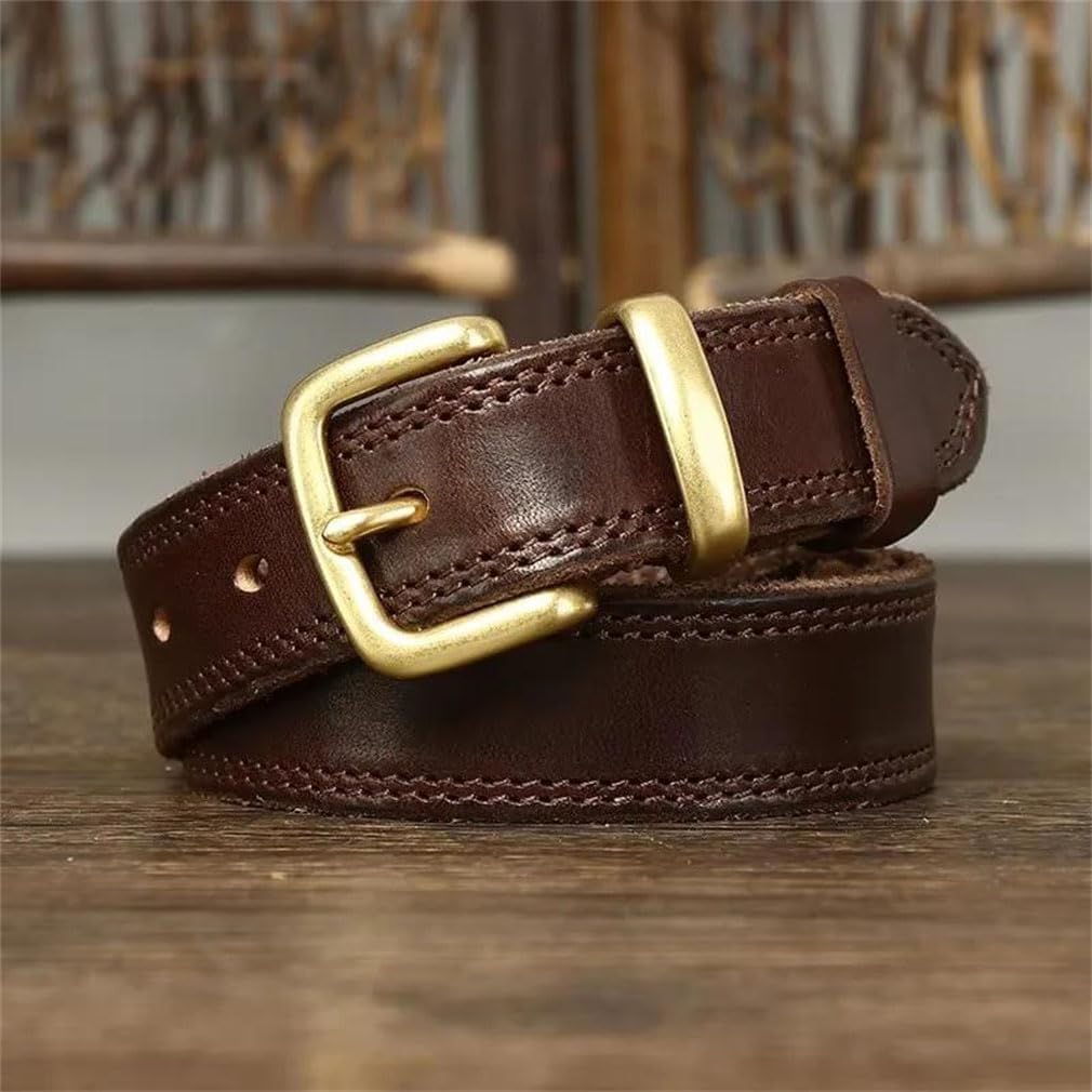 2.8Cm Belt Female Cowskin Copper Buckle Vintage Casual Women Belts For Jeans