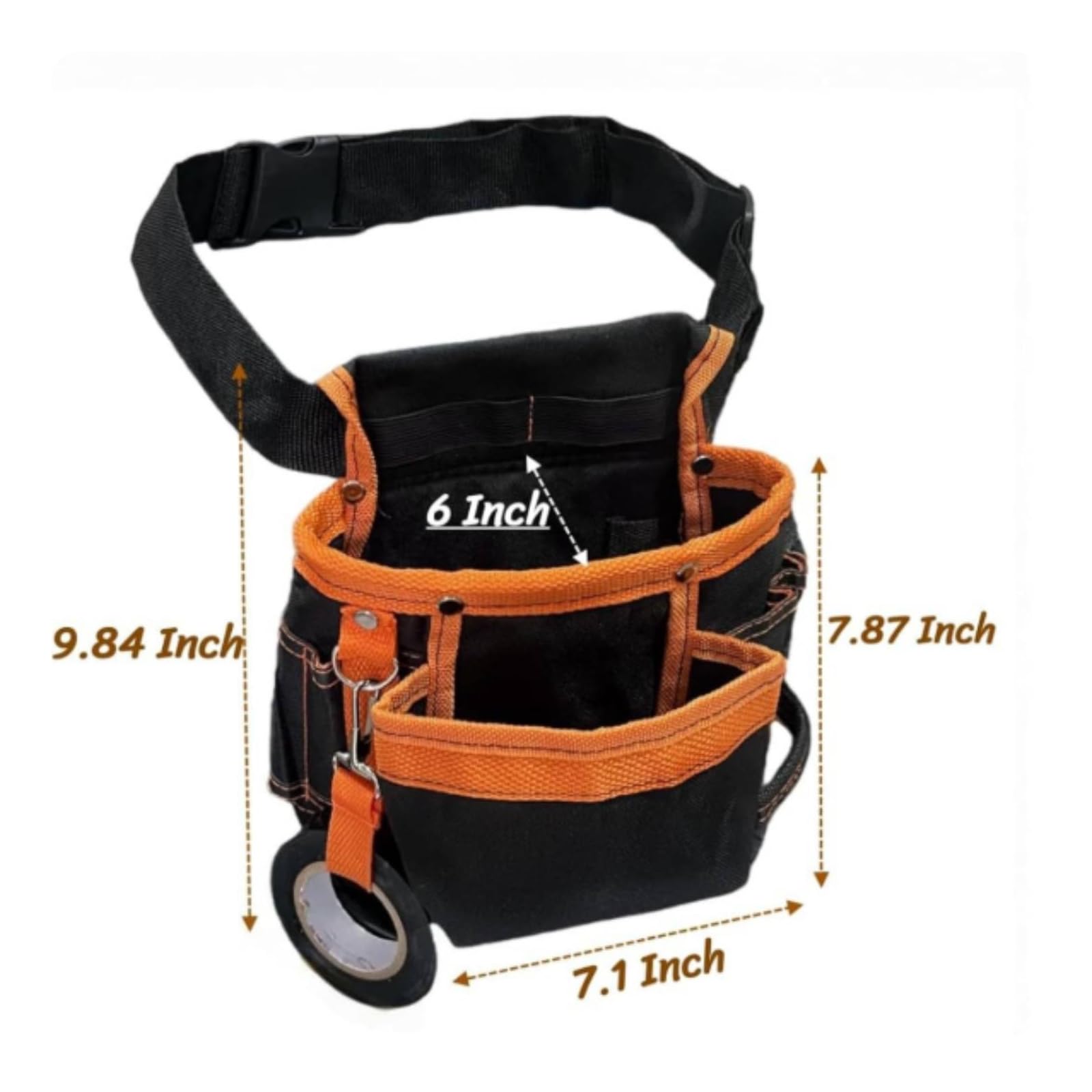 Borsa a Tracolla Porta Attrezzi con Cintura Staccabile Borsa a Tracolla Porta Attrezzi con Scomparti Robusto Borsello da Lavoro per Artigiani