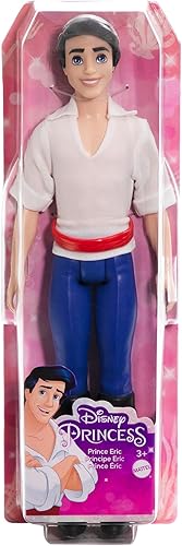 Miniatura 6 de Mattel Disney Princess Toys, Prince Eric Posable Muñeca de moda con traje exclusivo, inspirado en la película de La Sirenita