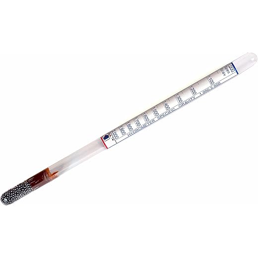 Clear Glass Hydrometer for Heavy Liquids (Pack of 2)