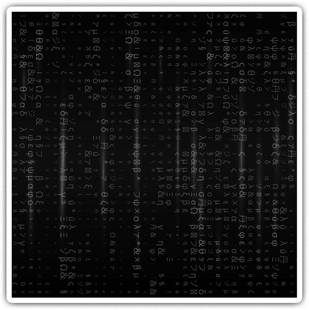 Square Stickers (Set of 2) 7.5cm BW - Code Computer Geek Fun Laptop Tablet Luggage Scrapbook #38354