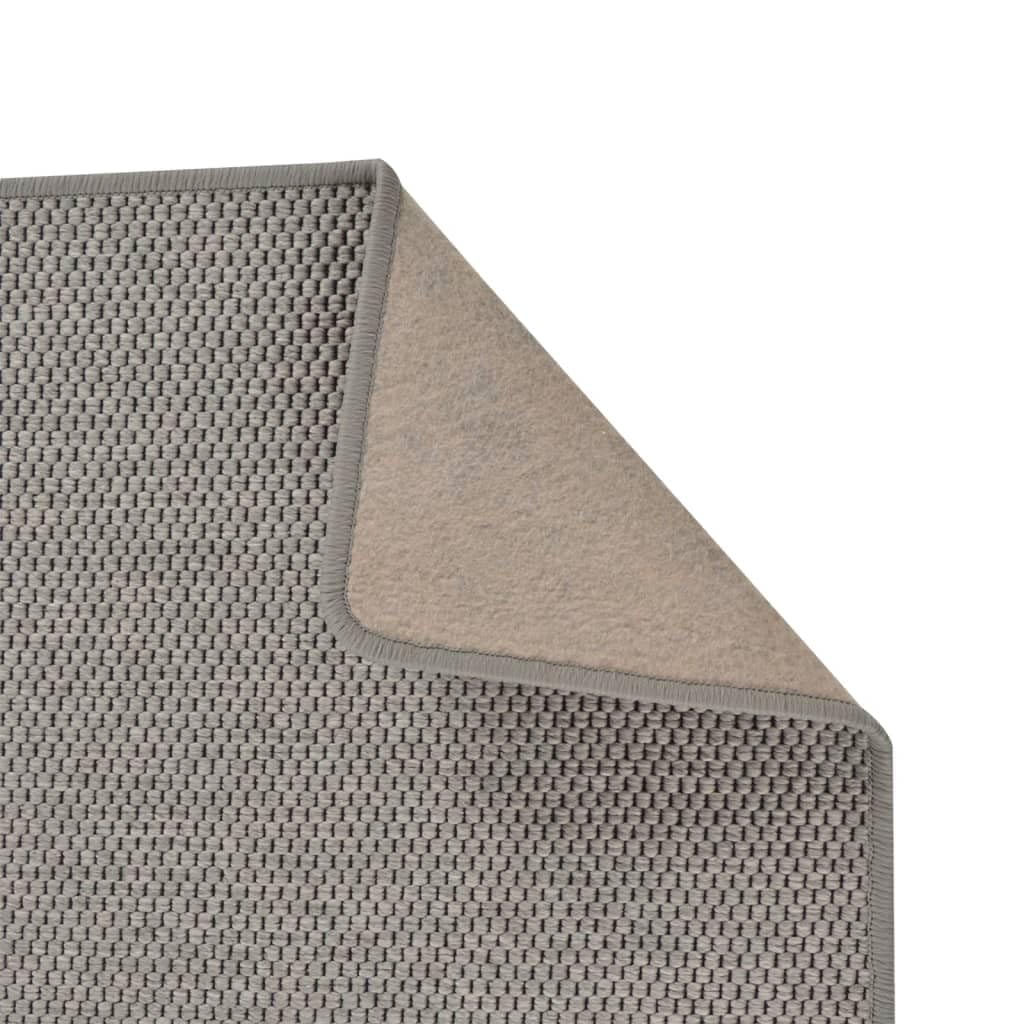 Tidyard Tapis de Couloir Tapis de Passage Tapis pour Cuisine Tapis de Salon Aspect Sisal Argent 80 x 300 cm