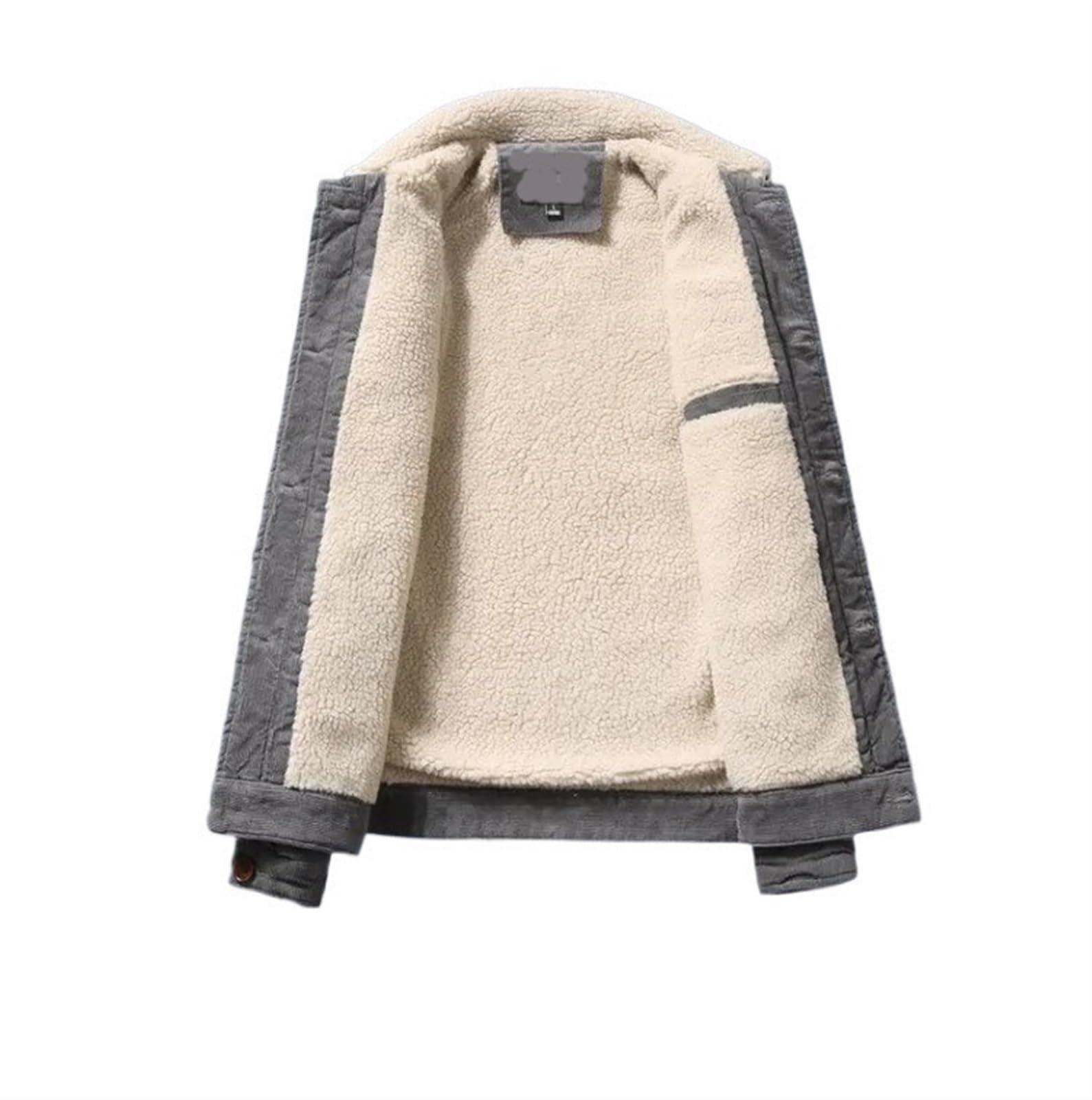 Męska lekka ciepła kurtka wiatrówka, styl vintage, zimowa kurtka typu casual, gruby pluszowy kołnierz, puchowa podszewka, bawełniana ocieplana kurtka zimowa
