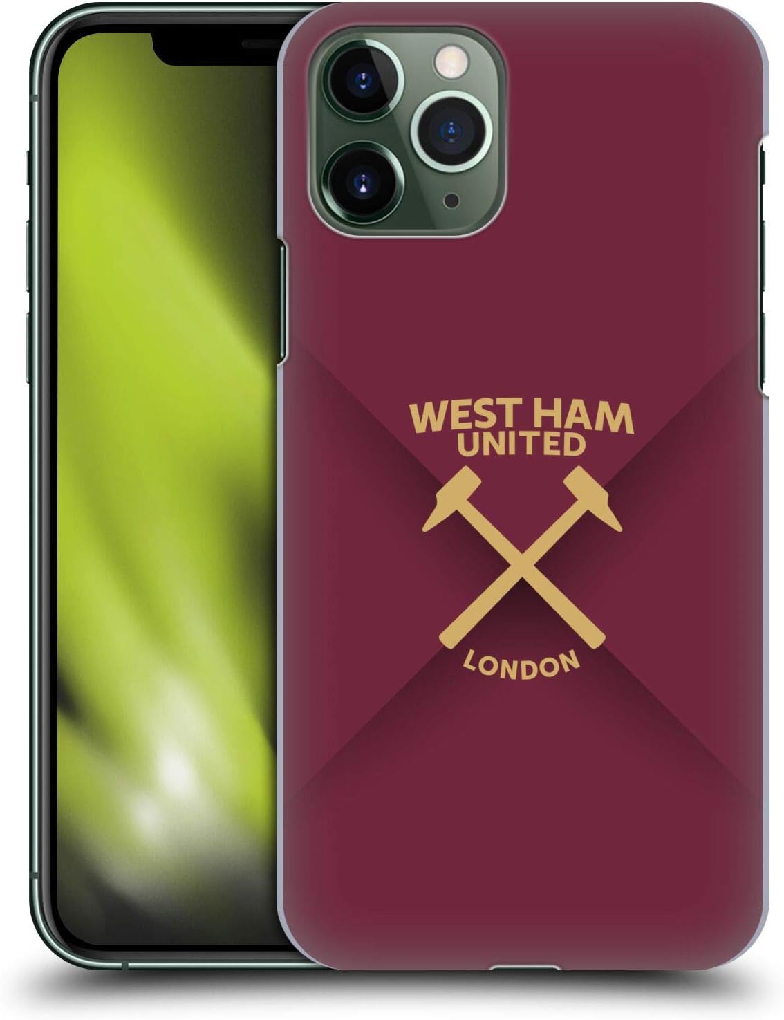 Head Case Designs Officially Licensed West Ham United FC Gradient Hammer Marque Kit Hard Back Case Compatible with Apple iPhone 11 Pro