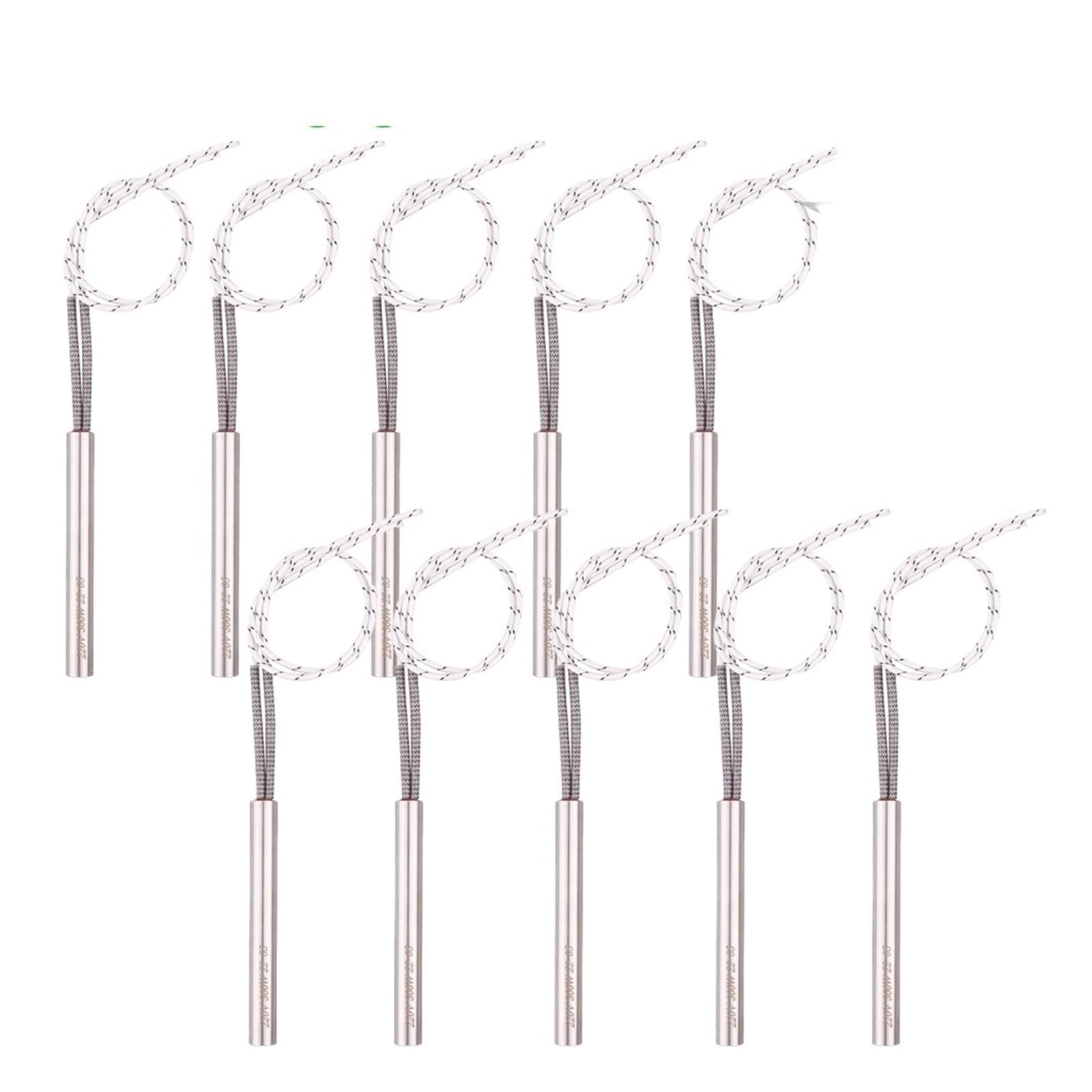 eufeifeiegds Pièces détachées for poêle à granulés 220 V 350 W/400 W : cartouche d’allumage, élément chauffant tubulaire en acier inoxydable 9 x 150 mm/9,5 mm(10 Pcs,350w 9x150mm)